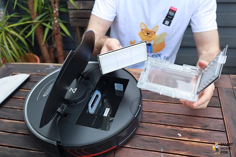 Извлечение мобильного пылесборника Roborock S7 MaxV вручную